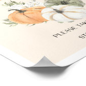 Autumn Birthday Fotobooth Sign Poster (Ecke)