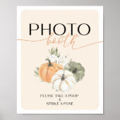 Autumn Birthday Fotobooth Sign Poster (Vorne)