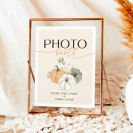 Autumn Birthday Fotobooth Sign Poster