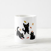Autumn Black Cat Silhouettes Kaffeetasse (Mittel)