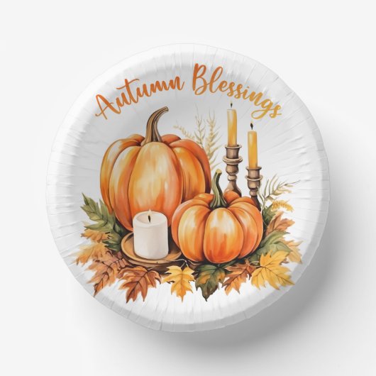 Autumn Blessings Pappteller (Vorderseite)