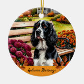 Autumn Blessings Thanksgiving Keramik Ornament (Vorne)