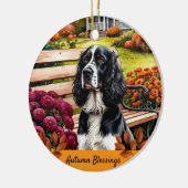 Autumn Blessings Thanksgiving Keramik Ornament (Links)