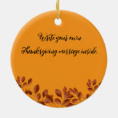 Autumn Blessings Thanksgiving  Keramik Ornament (Hinten)