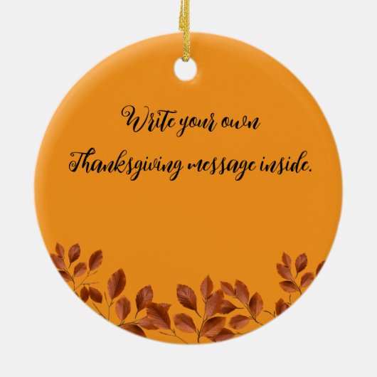 Autumn Blessings Thanksgiving Keramik Ornament (Hinten)
