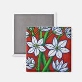 Autumn Bloom Red Magnet (Vorderseite/Rückseite)