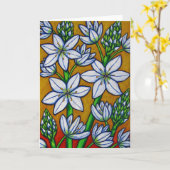 Autumn Bloom Yellow Greycard Karte (Gelbe Blume)