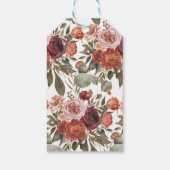 Autumn Blooms 'a little pumpkin' Baby Shower Favor Geschenkanhänger (Rückseite)