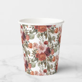 Autumn Blooms 'a little pumpkin' Baby Shower Pappbecher (Rückseite)