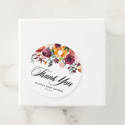 Autumn Blooms Garland Fall Baby Showdusche Vielen  Geschenkanhänger (Beispiel)