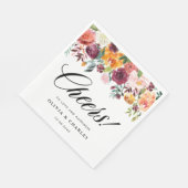 Autumn Blooms Garland Hochzeit im Herbst Serviette (Ecke)