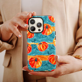Autumn Blue Pumpkin iPhone Case Mate
