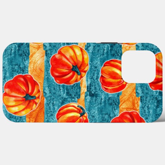 Autumn Blue Pumpkin iPhone Case Mate (Rückseite (Horizontal))