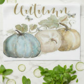 Autumn Blue Pumpkin Kitchen Schürze Küchentuch (Gefaltet)