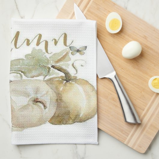 Autumn Blue Pumpkin Kitchen Schürze Küchentuch (Viertel Falte)