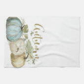 Autumn Blue Pumpkin Kitchen Schürze Küchentuch (Horizontal)