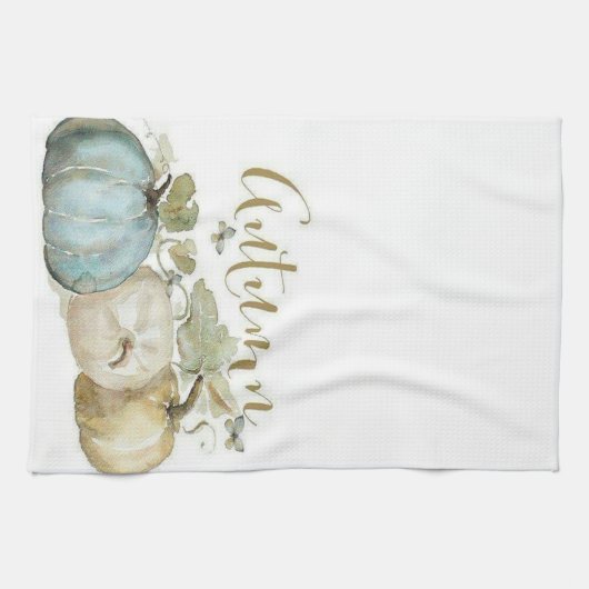 Autumn Blue Pumpkin Kitchen Schürze Küchentuch (Horizontal)