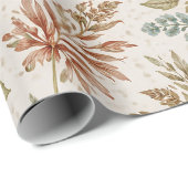 Autumn Blush Garden Floral Pattern Geschenkpapier (Rolleneckpunkt)
