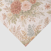 Autumn Blush Garden Floral Pattern Seidenpapier (Ausschnitt)