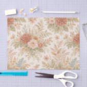 Autumn Blush Garden Floral Pattern Seidenpapier (Handwerk)