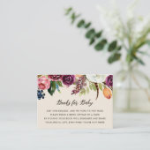 Autumn Boho Blooms Baby Showbuchanfrage Begleitkarte (Stehend Vorderseite)