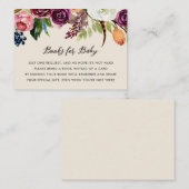 Autumn Boho Blooms Baby Showbuchanfrage Begleitkarte (Vorne/Hinten)
