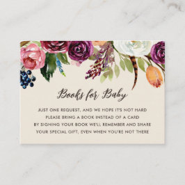 Autumn Boho Blooms Baby Showbuchanfrage Begleitkarte