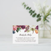 Autumn Boho Blooms Baby Showbuchanfrage Begleitkarte (Stehend Vorderseite)