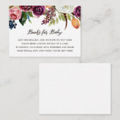 Autumn Boho Blooms Baby Showbuchanfrage Begleitkarte (Vorne/Hinten)