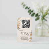 Autumn Boho Blooms | Moderne Hochzeitskarte Begleitkarte (Stehend Vorderseite)