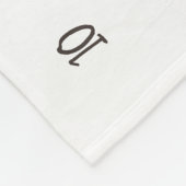 Autumn Boho Blooms Monogram Baby Milestone Foto Fleecedecke (Ecke)