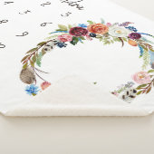Autumn Boho Blooms Monogram Baby Milestone Foto Sherpadecke (3/4)