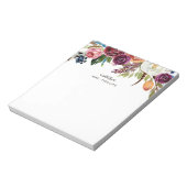 Autumn Boho Blooms Personalisiert Teacher Notizblock (Rotiert)