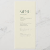 Autumn Boho Deko | Cream Wedding Menu Menükarte (Vorderseite)