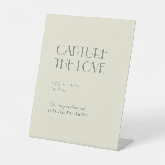 Autumn Boho Deko | Creme Capture the Liebe Sockelschild (Vorderseite)