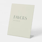 Autumn Boho Deko | Creme-Gastgeschenke Hochzeiten Sockelschild (Vorderseite)