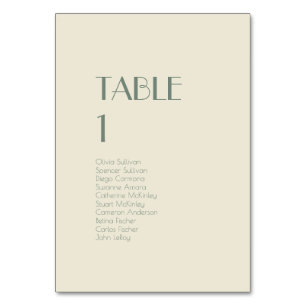 Autumn Boho Deko Creme Tischnummer Gäste