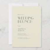 Autumn Boho Deko | Creme Wedding Brunch Einladung (Vorderseite)