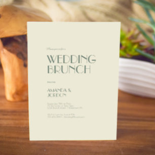 Autumn Boho Deko   Creme Wedding Brunch Einladung