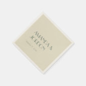 Autumn Boho Deko | Creme Wedding Cocktail Serviette (Ecke)