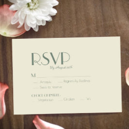 Autumn Boho Deko | Cremeverheiratete Mahlzeit RSVP Karte