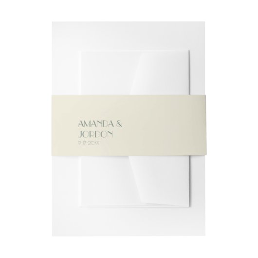 Autumn Boho Deko | CremeWedding Einladungsbanderole (Vorderseite Beispiel)