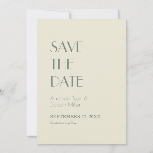 Autumn Boho Deko | CremeWedding Save The Date (Vorderseite)