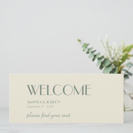 Autumn Boho Deko | Header für die Cremesitzkarte (Stehend Vorderseite)