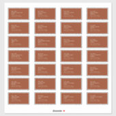 Autumn Boho Deko | Rust Guest Address Label (Blatt)