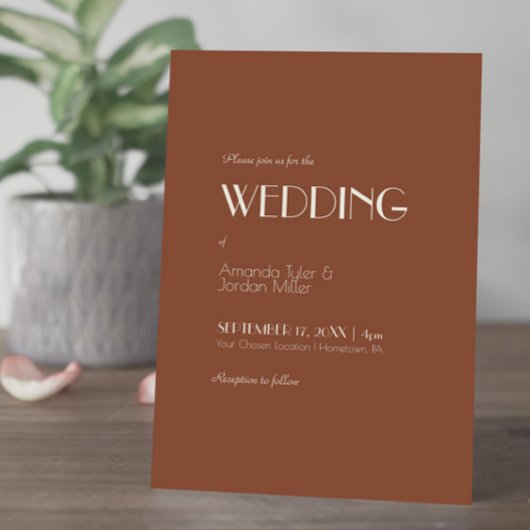 Autumn Boho Deko | Rust in einer Hochzeit Einladung