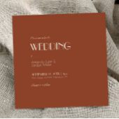 Autumn Boho Deko | Rust Square All one Wedding Einladung