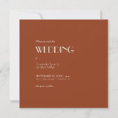 Autumn Boho Deko | Rust Square All one Wedding Einladung (Vorderseite)