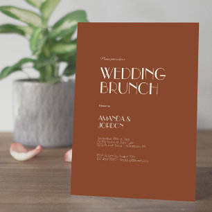 Autumn Boho Deko Rust Wedding Brunch Einladung