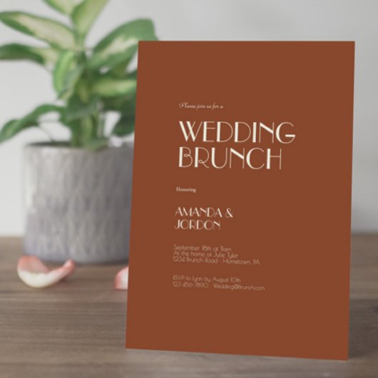 Autumn Boho Deko | Rust Wedding Brunch Einladung